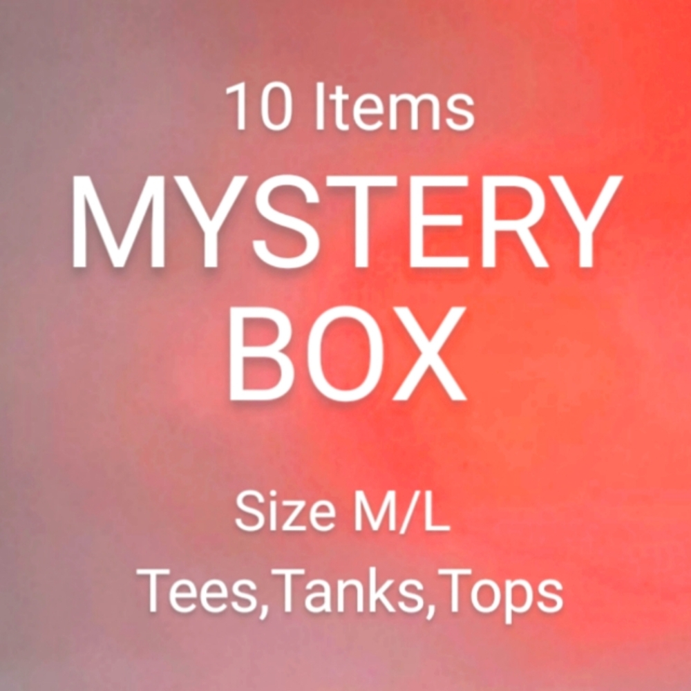 10 Items Tops Mystery Box T Shirt Tank Top Cami Bundle Deal Sz M L